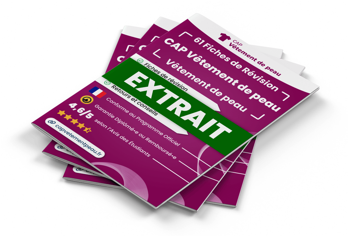 Extrait Fiches Révision gratuites CAP Vêtement de peau